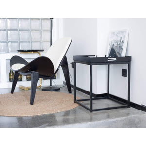 Side Tables with Metal Removable Serving Square Tray