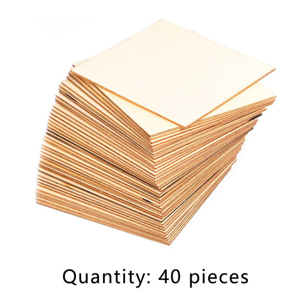40pcs Blank Wood Pieces