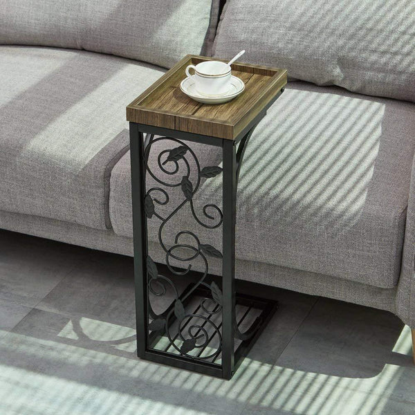 Rustic C Table for Sofa Living Room