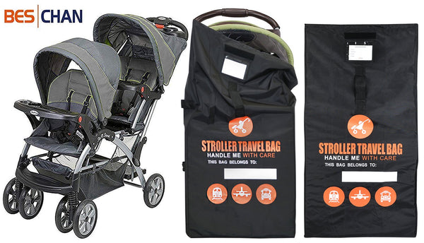 Beschan Standard or Double/Dual Stroller Gate Check Bag XL Travel Bag Foldable
