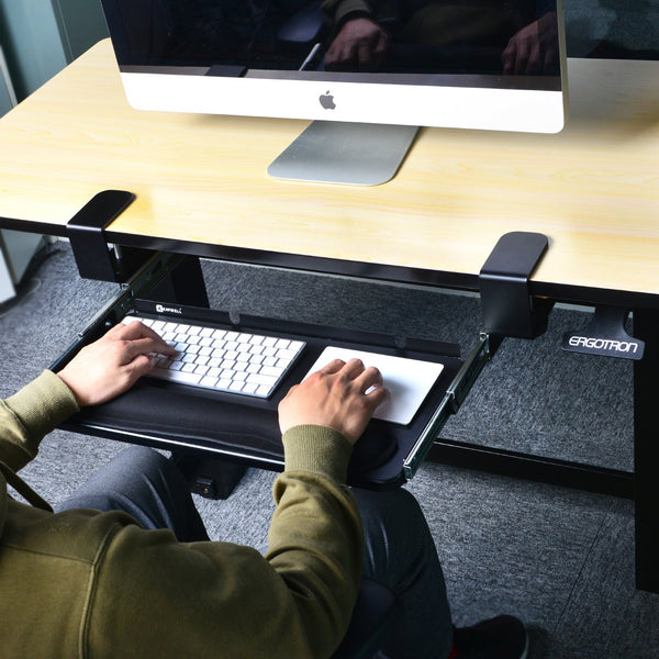 Under Table Keyboard Tray (Black, 20'')