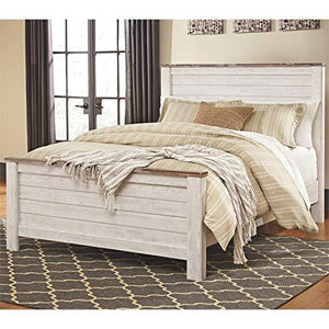 Willowton Queen Panel Bed in Whitewash