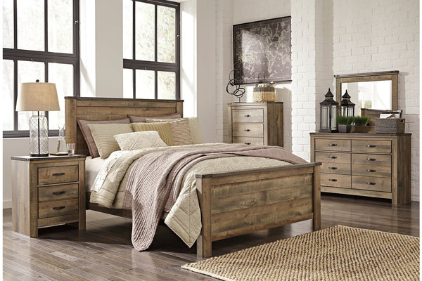 Large vintage wooden bed