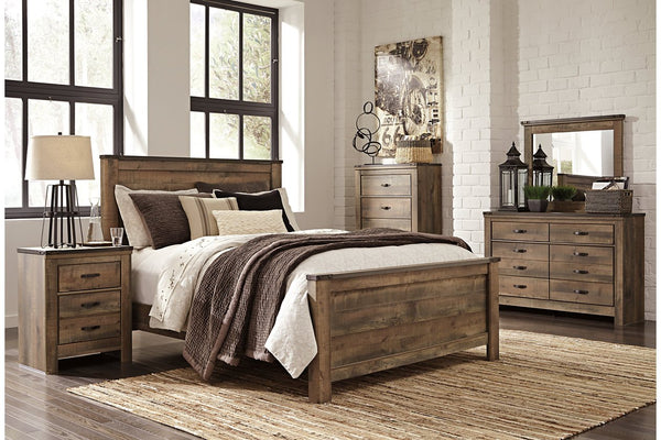 Large vintage wooden bed