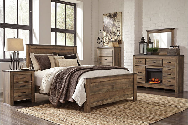 Large vintage wooden bed