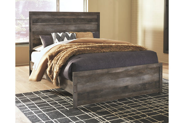 Grey Queen Panel Bed