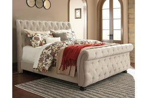 Queen Upholstered Sleigh Bed