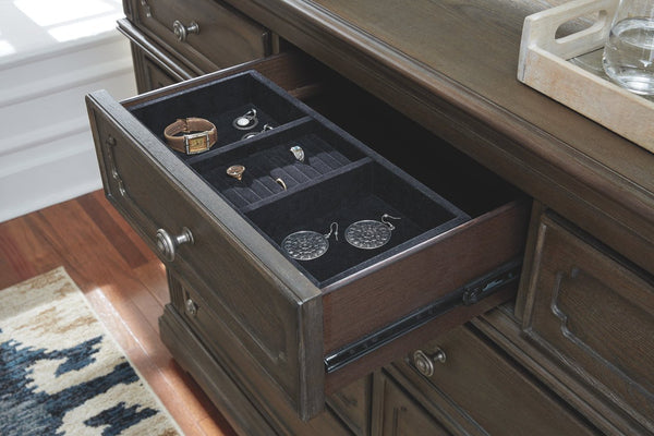 9 Drawers Dresser with Mirror