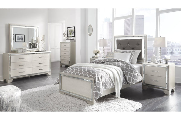6 modern Drawers Dresser with Mirror