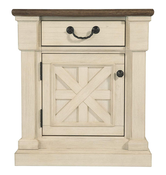 One Drawer Night Table with Cabinet