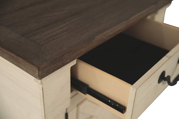 One Drawer Night Table with Cabinet
