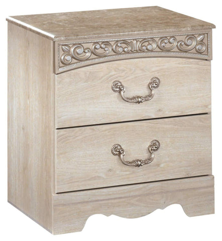 Traditional 2 Drawers Nightstand