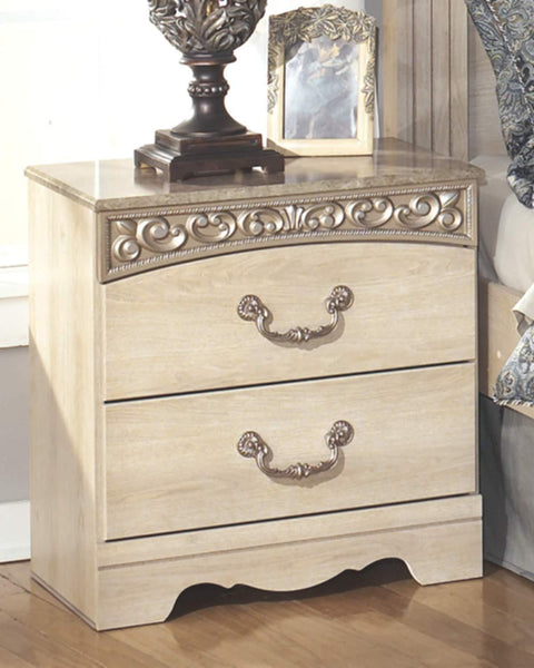 Traditional 2 Drawers Nightstand