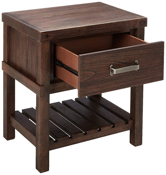1 Drawer Nightstand with Shelf