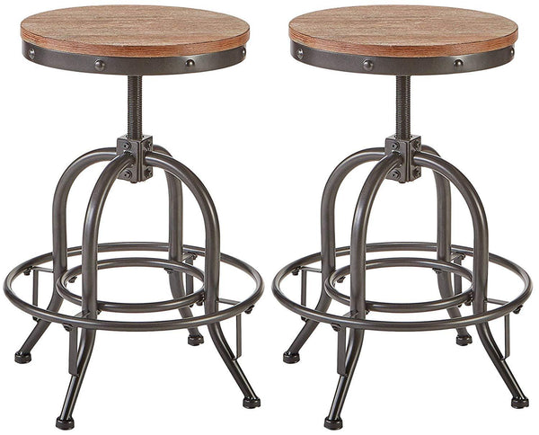 Bar Stool Counter Height Light Brown - Set of 2
