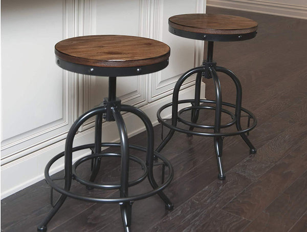 Bar Stool Counter Height Light Brown - Set of 2