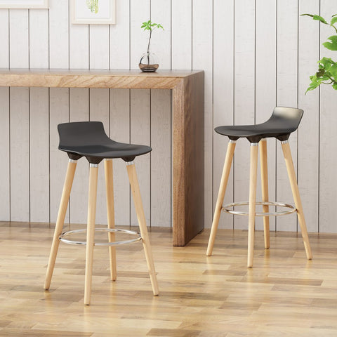 Black Bar Stools (Set Of 2)