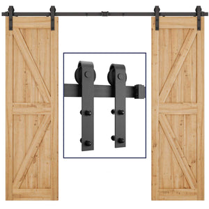 8ft  Sliding Barn Door Hardware Kit (J Shape)