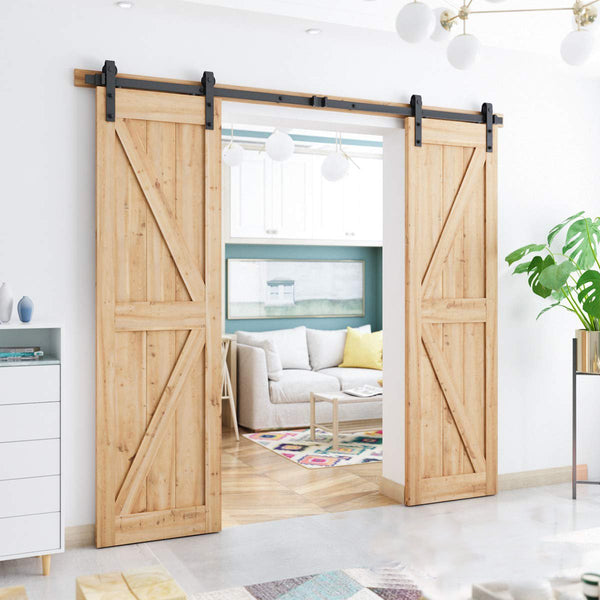 8ft  Sliding Barn Door Hardware Kit (J Shape)