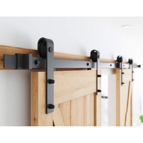 8ft  Sliding Barn Door Hardware Kit (J Shape)