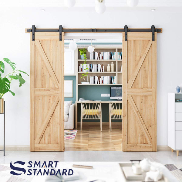 8ft  Sliding Barn Door Hardware Kit (J Shape)
