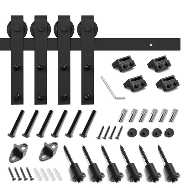 8ft  Sliding Barn Door Hardware Kit (J Shape)