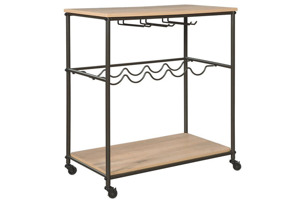 Three-tier bar cart