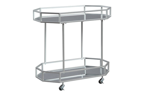 Silver Metal bar cart