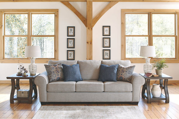 linen-weave sofa