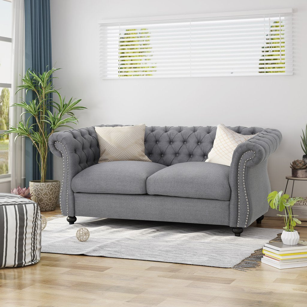 Traditional Chesterfield Loveseat Sofa