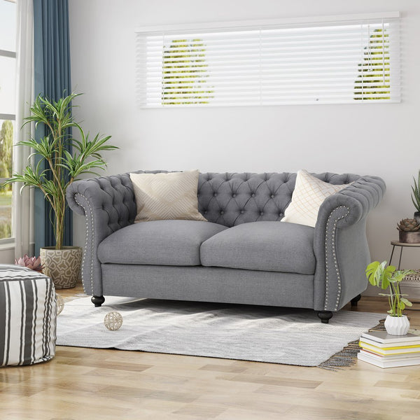 Traditional Chesterfield Loveseat Sofa