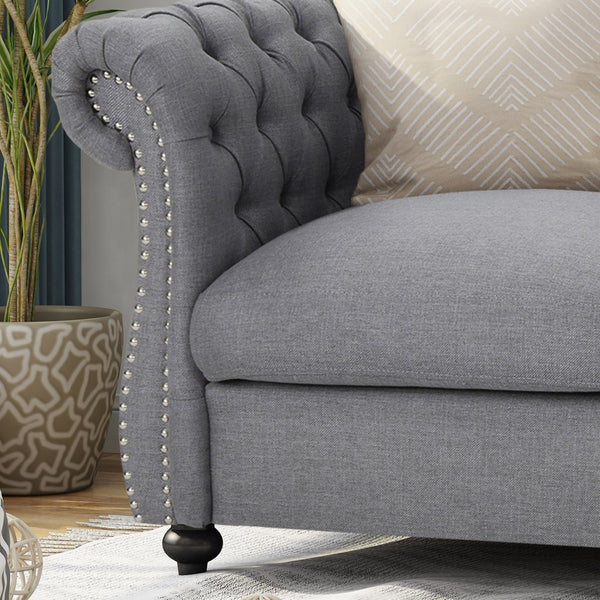 Traditional Chesterfield Loveseat Sofa