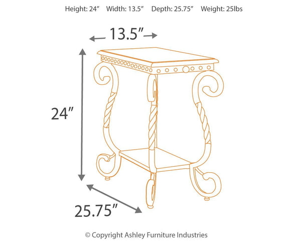 Antique Rectangular End Table