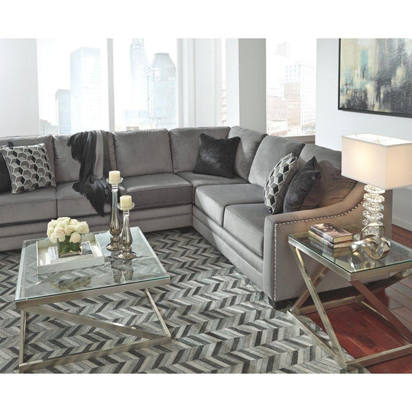 Glass Top Square End Table