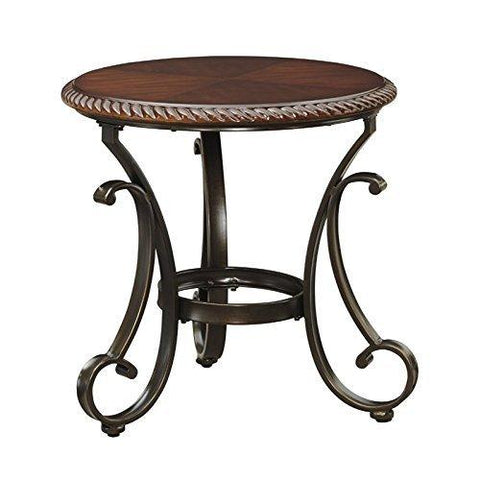 Traditional Cherry Round End Table