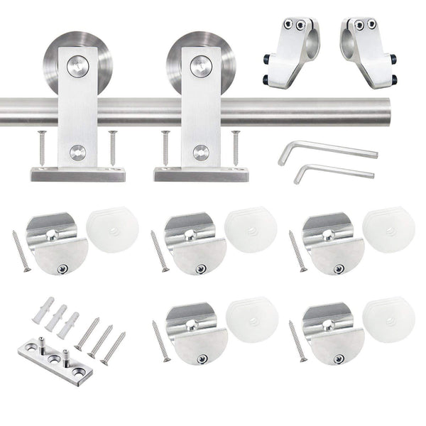 10 FT Sliding Barn Door Hardware Kit Single Rail(T Shape)