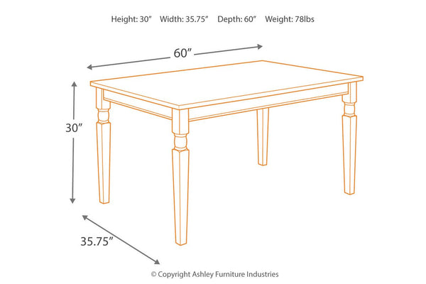 Simple dining table