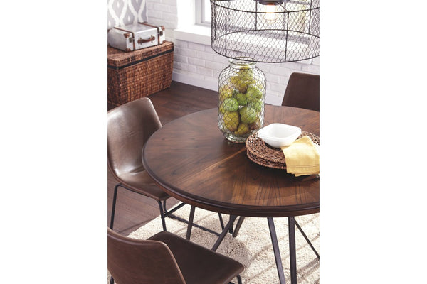 Simple round dining table