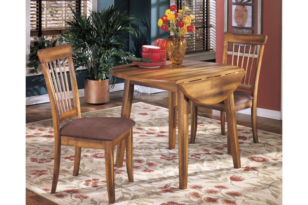 Folding round dining table