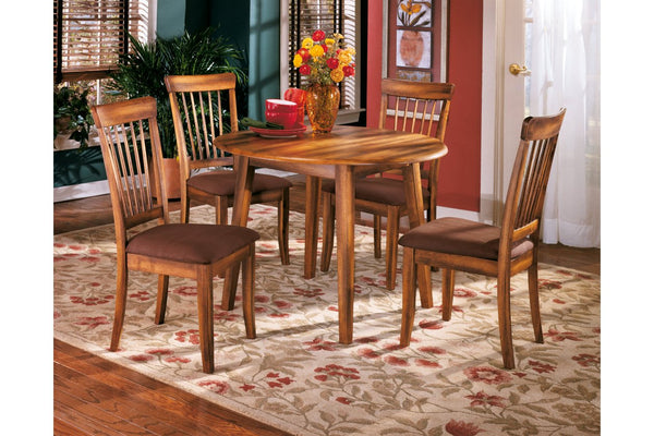 Folding round dining table