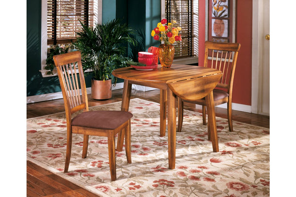 Folding round dining table