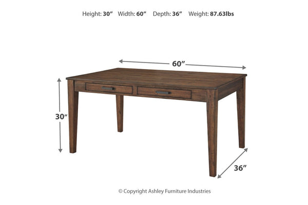 Dining table with drawers