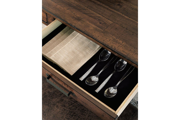 Dining table with drawers
