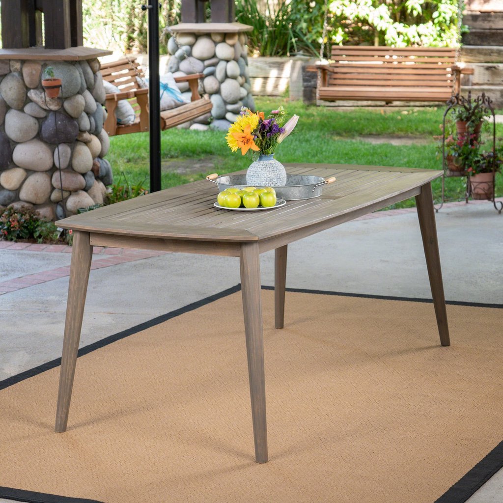 Acacia Wood Rectangular Dining Table