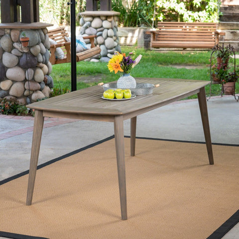 Acacia Wood Rectangular Dining Table