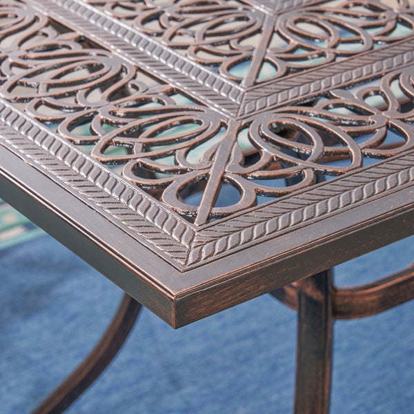 Rectangular Cast Aluminum Dining Table
