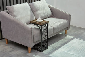 Rustic C Table for Sofa Living Room