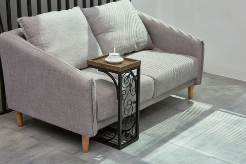 Rustic C Table for Sofa Living Room