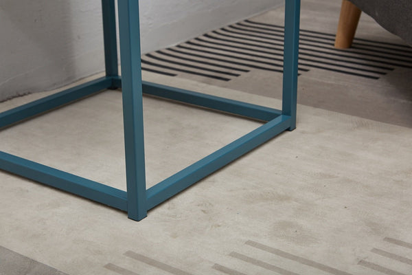 Side Tables with Metal Removable Serving Square Tray