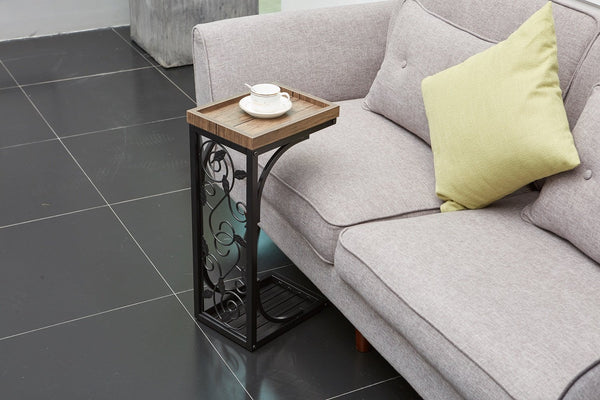 Rustic C Table for Sofa Living Room